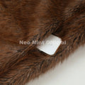 Winter Stylish Brown Gradient Extra Long Faux Fur Coat Women Mountain Fashion Overcoat Chic Vintage Fake Fox Fur Jacket