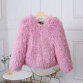 Fashion Luxury Cropped Faux Fur Coat Women's Winter 2025 Ins Hot Fluffy Short Faux Fur Jacket Street Style Warm Outwear
