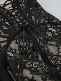 Sexy Lace See-through Patchwork Corset Dress Female Bodycon Elegant Party MIrrgualr Mini Dress Women Tube Top Dress New