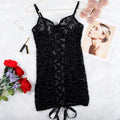 Sexy See Through Bodysuits Women Sexy Leopard Print Cross Bandage Backless Midnight Coquettish Mesh Classic Outfits