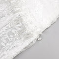 Sexy Spaghetti Strap Beaded Tassel Lace Long Dress Women White Sleeveless Bodycon Dresses Elegant Evening Dinner Gowns