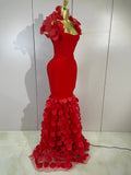 Women Elegant Flower Lace-Edged Sleeveless Bodycon Long Bandage Dress Sexy Evening Party Birthday Prom Formal Wedding Guest Gown