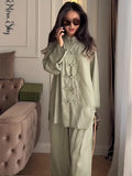 Collection Of Versatile Linen Midi Sets Square Neck Relaxed Fit Casual Day Wear Fashion Daily Linen Pants Women Summer 2026