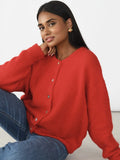 Women's Grey Wool Knitted Cardigan Elegant Button Large Size Sweater Knitwears Cardigans New Winter Fall Clothes Gray Red White