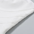 Summer Pure White Vintage Bandage Dress Mini Spaghetti Classic Slash Bustier Birthday Dress Office Lady Vestidos
