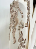 2026 Newest Designer Sequin Bead Luxury Blazer Jacket Women's Single Breasted Slim Long Brazer Vestidos