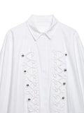 Fashion Women's Napoleon Shirts Loose Lapel Single Breasted Full Sleeve Female Blouses 2026 Summer Autumn Lady Chic Tops