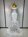 Women Elegant Sleeveless Bodycon Maxi Long Bandage Dress Sexy Evening Party Luxury Birthday Prom Dress Wedding Guest Gown