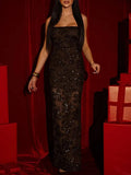 Sexy backless long party dresses for woman summer sequin club birthday dress women elegant cocktail evening prom dresses vestido