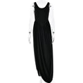 Irregular Plunge Square Collar Suspender Dress For Women Solid Color Sleeveless Backless Summer Clubs Party Ruched Dress
