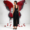 Fashionable Off -the-shoulder Diamond Bead Maxi Dress For Woman Sexy Strapless Backless Celebrity Sparkly Evening Party Gowns