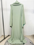 Evening Dresses Long Sleeves Slim Maxi 2026 Women Dinner Party Gowns With Ribbon Shawl Pearls Elegant Wedding Robes Lady
