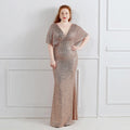 Plus Size Dress for Women Glitter Sequin Dresses Sexy Party Birthday Elegant Celebrity Floor Length Maxi Evening Dress