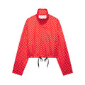 Fashion Polka Dot Print Jacket Coat Women's Stand Collar Long Sleeved Workwear Coat Ins Hot Short Casual Female Jackets