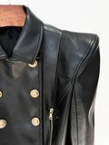 2026 New Slim Double Dreasted Pu Faux Leather Short Jacket with Belt Streetwear Female Retro Moto Biker Coat Outwear