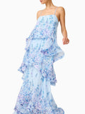 Solid Loose Spliced Printing Dresses for Women Square Collar Sleeveless French Romantic Dress Female Summer Fashion Style