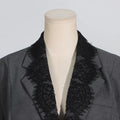 Chic Solid Spliced Lace Edge Blazers for Women Notched Collar Long Sleeve Temperament Designer Coats Female Clothes Style