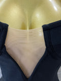 Elegant Bandage Mermaid Dress with Nude Mesh V-Neck and Pink Tulle Ruffle Bottom for Prom Formal Dinner Event Outfit