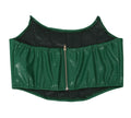 Women's Green Corset Cut-Out Cargo Sexy Sleeveless Jumpsuits PU Leather Matching Set Sexy Clubwear 2 Piece Outfits