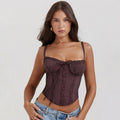 Elegant Summer Strapless T-shirts Corset Lace Tops Women Bandage T Shirt Y2K Chic Female Crop Top Black Red Blue White Yellow