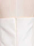 Sexy Evening Tunic Spliced Buttons Dress for Women V Neck Sleeveless High Waist Patchwork Folds Temperament Dresses Female
