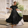 2026 Solid Elegant Spliced Ruffles Dresses For Women Off Shoulder Sling High Waist Long Dress Female Clothing Fashion