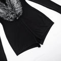 Luxury Fur Deep V Collar Romper Women Full Sleeve Sexy Skinny Fitness Activity Streetwear Hipster Workout Playsuit