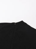 Solid Slimming Temperament Dresses for Women Diagonal Neck Short Sleeves Patchwork Ruffles Fold Dress Female New