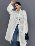 SHENGPALAE 2026 Summer New Long Sleeve Blouse Sunscreen Overcoat Trendy Outdated Casual Fashion Loose Women's Long Shirt 5C1327