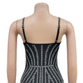 Sexy Maxi Rhinestone Sequin Dress Women Summer Straps Backless Party Vestido Female Wedding Gown Evening Night Dresses