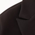 Solid Spliced Tassel Coat for Women Lapel Long Sleeve High Waist Temperament Minimalist Trench Female Fashion New