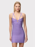 Black Purple Spaghetti Strap Women Mini Bandage Dress Bodycon Sexy Bodycon Party Club Dress XL Classic Vestido