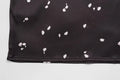 Satin Lace Patchwork Print Dress Women Black V-neck Short Sleeves High Waist Long Dresses Lady Hollow Out Daily Party Vestidos