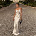 White Lace Hollow Out Halter Long Dress Women Sexy Sleeveless Off Shoulder Slim Maxi Dresses 2026 Lady Holiday Beach Vestidos