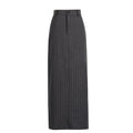 Temperament Two Piece Sets For Women Notched Collar Long Sleeve Spliced Button Blazer Straight Skirts Female New
