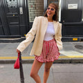 Solid Color Women's Two Piece Set Deconstructed Shoulder Design Coat Irregular Skirt Stylish Two Piece Set Fashionable Wear 2026