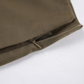 Retro Khaki Shorts Set for Womenstand Collar Sleeveless Cape Vest High Waist Shorts Office Two Piece Sets Female