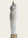 Women O-neck Ribbon Ruched Long Sleeve Bodycon Maxi Long Dress 2026 Summer Sexy Birthday Party Vacation Trendy Dresses