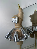Women Sexy Shiny Diamonds Top Skirt Two Piece Sets Nightclub Party Stage Outfit Performance Danve Singer Costume Show Wear