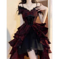 Olive Girl Red Embroidered Lolita Dress for Ren Faire 2026 Fairycore Photoshoot Everyday Wear S-XL XS-3XL Plus Size Hand Embroidered Dramatic Silhouette Romantic Editorial Not Costume Lolita Dress Chinese Heritage Fashion Women