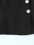 Black Fashion Basics Waistcoat for Women Round Neck Sleeveless Patchwor Diamonds Office Vest Female 2026 New Style