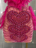 Women Sexy Sparkly Rhinestone Strapless Mesh See Through Mini Dress Eveing Party Birthday Singer DJ Nightclub Bar Stage Costume