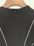 Black Diamond V-Neck Long Women'S Dress Elegant Long Sleeved V Neck High Waist Formal Dinner Evening Gown Chic Lady 2026