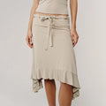 Fashion Irregular Lace Up Skirt Women's Solid Slim Sexy Commuter Casual Skirt 2026Summer New Female Party Vacation Skirt