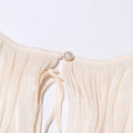 Solid Loose Short Dresses For Women Round Neck Long Sleeve High Waist Spliced Lace Up Chic Dress Female Fashion