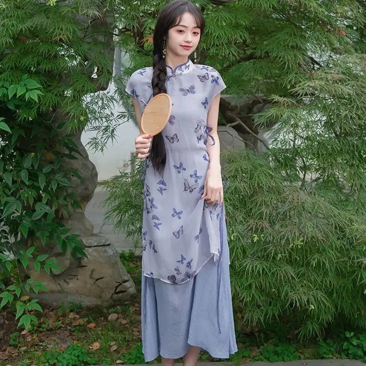 Olive Girl Romantic Qipao for Garden Wedding 2026 Fairycore Photoshoot Everyday Wear S-XXL XS-3XL Plus Size Romantic Garden Party Editorial Not Costume Qipao Cheongsam Chinese Dress Chinese Heritage Fashion Women