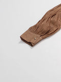 French Retro Vacation Dress for Women V Neck Lantern Sleeve Spliced Bead Square Scarf Tunic Temperament Long Dresses Female