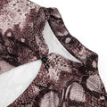 Snake Print Romper Hollow Out Jumpsuit Woman Playsuit Birthday One Piece Corset Combinaison Short Femme Night Club Outfits