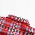 Hit Color Check Loose Blouses for Women Lapel Long Sleeve High Waist Temperament Shirts Female Fashion