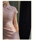 Chinese Style Dress Qipao Traditional Clothing Retro Young Improved Short Sleeve Cheongsam Dress Slim for Women Clothes Wedding